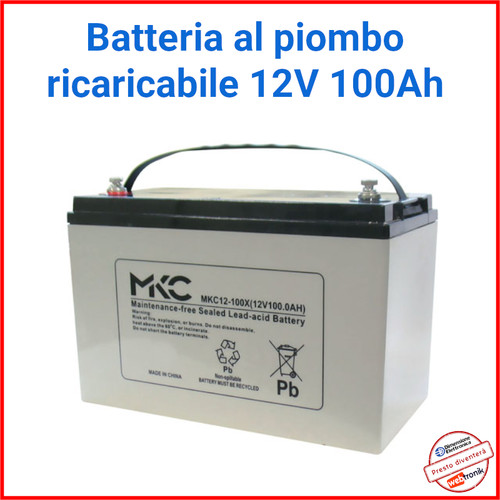 Batteria 12v 100a piombo - 100a, gel