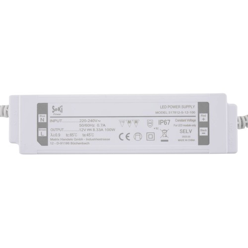 Seki 12v 100w 33a - dc, 8,33a